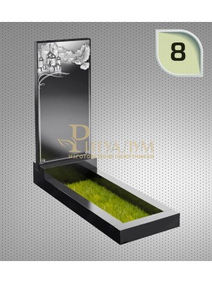 Памятник из гранита  "Клипарт" с оформлением 8 — ritualum.ru
